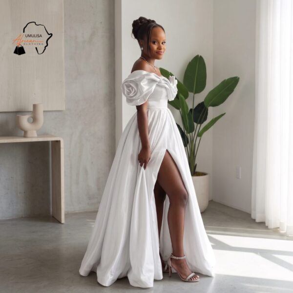 Malkia Off White African Ball Gown