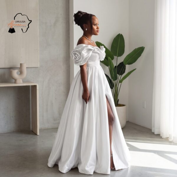 Malkia Off White African Ball Gown