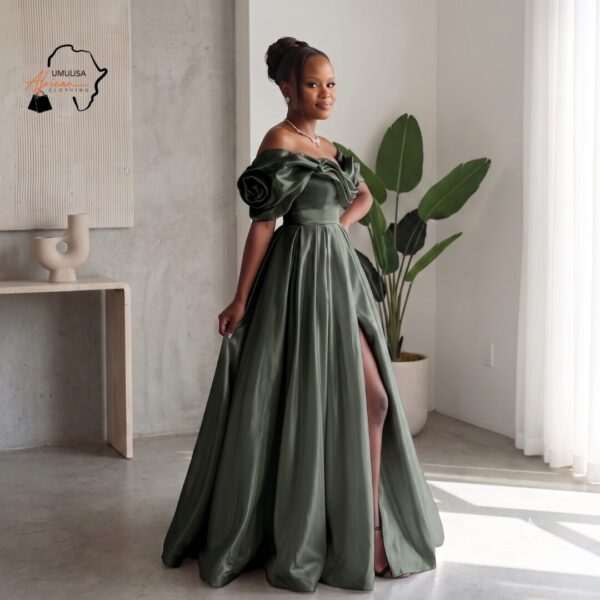 Malkia Off White African Ball Gown