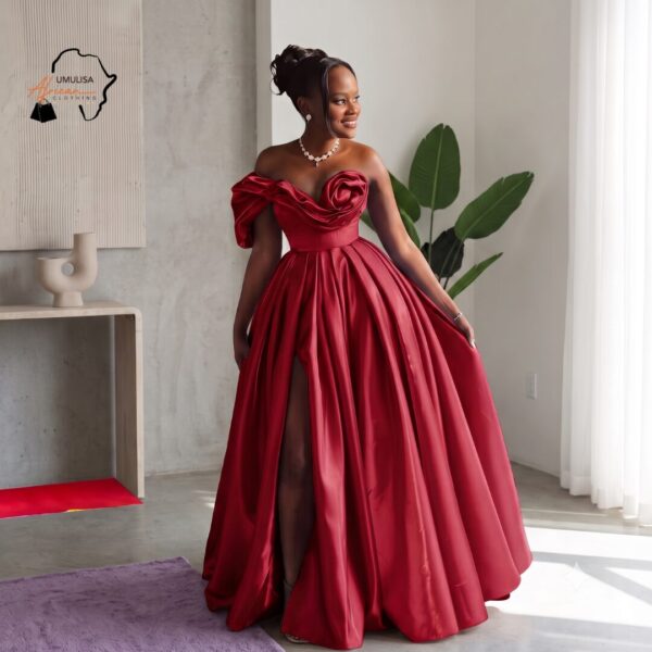 Malkia Off White African Ball Gown