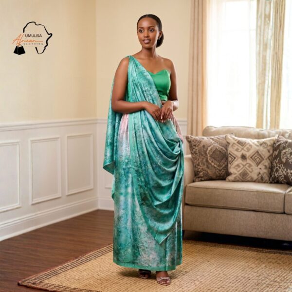 Nia Emerald Green & Blush Pink Umukenyero
