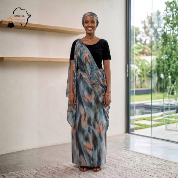 136 Zuri Teal Blue & Copper Umukenyero