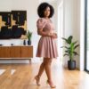 Amina Multicolor African Puff Sleeve Mini Dress