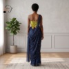 156 Zuri Navy Blue & Lime Green African Umukenyero