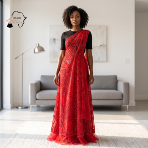 Imani Deep Red & Black African Umukenyero