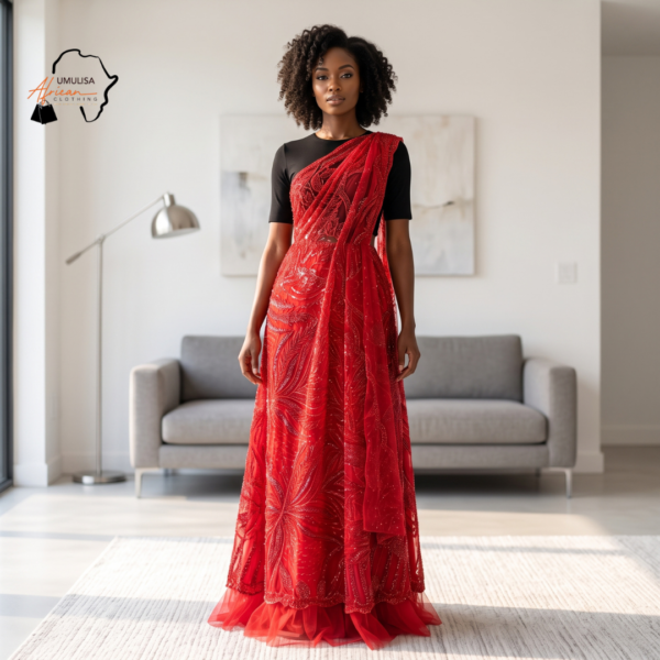 Imani Deep Red & Black African Umukenyero