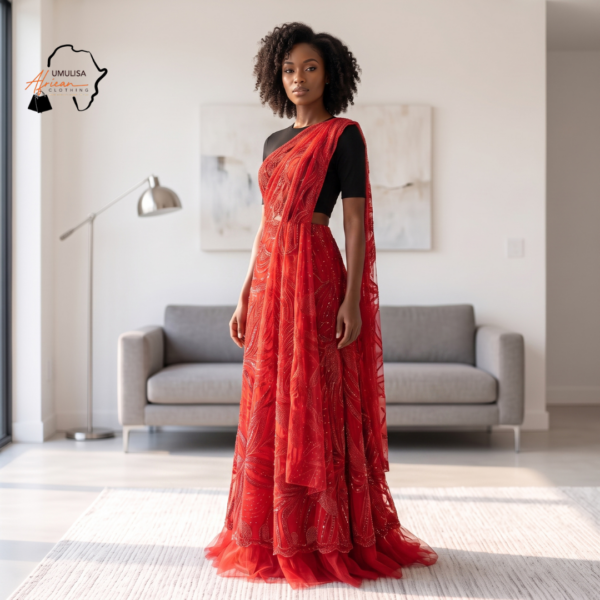 Imani Deep Red & Black African Umukenyero