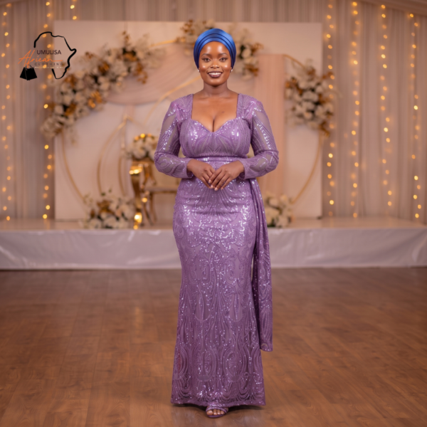 221 Nia Sequin Long-Sleeve Mermaid Wedding Dress
