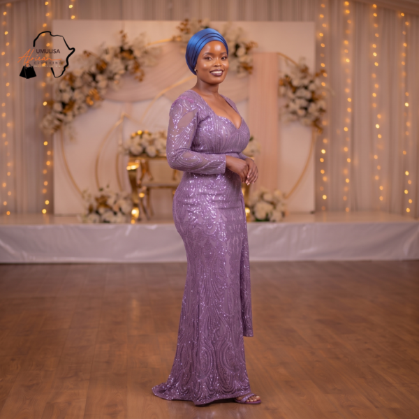 222 Nia Sequin Long-Sleeve Mermaid Wedding Dress